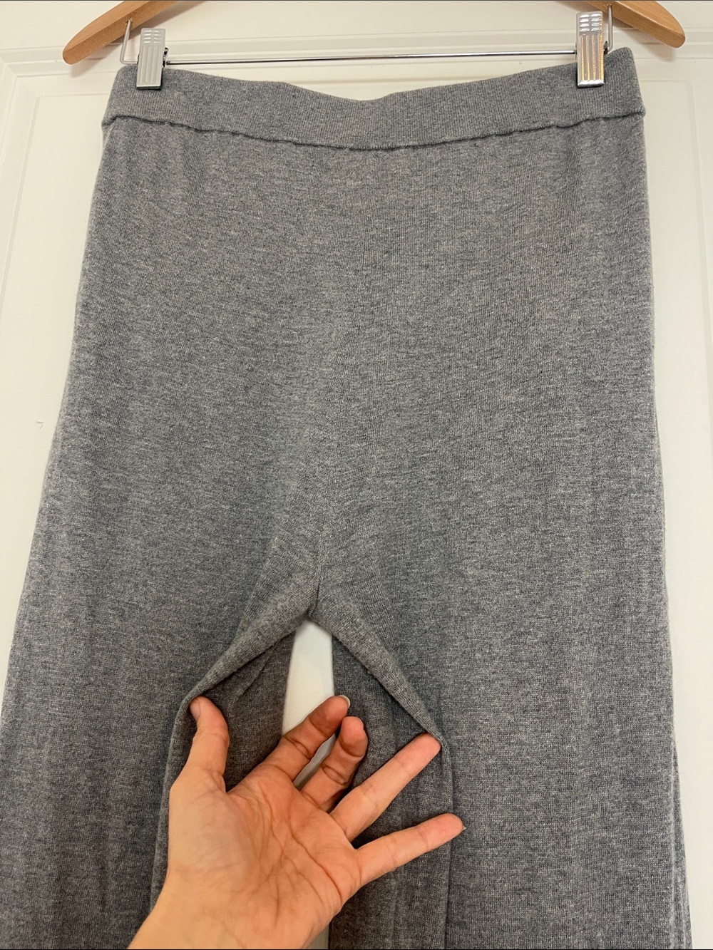 Anatomie Catalina Wide Leg Knit Pant in gray small cashmere cotton blend lounge - Picture 8 of 10